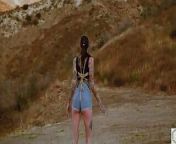 Hard domination with bondage and flogging for Rocky Emerson in the California desert from hard parto crowning