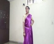 SATIN SILK SAREE AUNTY from indian maid grope