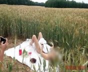 photo session in the field from russian girls xxx pic