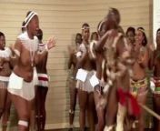 Topless Zulu girls with big butts and boobs look happy from pantyless zulu girls