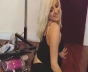 Bebe Rexha's fat ass from bebe rexha flashes her nude tits in see through bra 19
