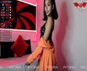 Striptease in the red shadows from web cam latini girl