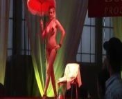 Hot busty stripper posing with umbrella from hot umbrella girl mot