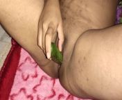 Hot Bhabhi Fucking & Fingering Masturbations in Her Pussy With Kheera Vegetable Sex Hard Fucking & Squirting from indian mom pussy in vegetables
