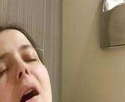 Orgasm in the Bathroom Stall from public stall at work pawg worker fucked doggy 124k 98
