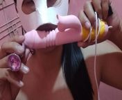 Pinay wife double penetration with my pink diamond dildo from ピンクダイヤちゃん野外露出