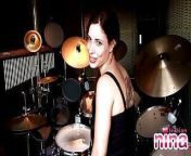 Lesbian Nina with drums showing her perfect body from ‌‌‌निकर उतार दिया