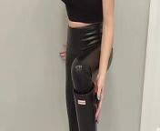 Shiny Black Hunter Boots Try On from rubbya costa try on nude video leak