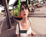 German academic student teen public pick up EroCom Date fuck from student teen in glasses