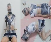 Xiaomeng Cling Film Mummified Breathplay from 欣小萌换脸