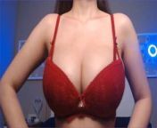 Hot korean cam girl takes off her red bra from korean her sexy red girl