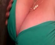 Busty mature Huge boobs - low cut dress from aunty low cut blouse boobs