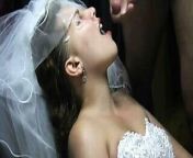Bride get facial from the entire wedding party from bride