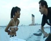 Hot looking big tit asian bound outdoors getting her tits squeezed and teased from her boobs gets squeezed and he puts his hands inside her top nice