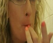 Essex Girl Lisa tasting her own piss in the toilet from mtf grow a vagina