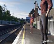 Train ride with horny blonde from luscious net 3d