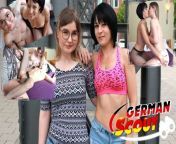 GERMAN SCOUT - CANDID BERLIN GIRLS’ FIRST FFM THREESOME PICKUP from btv candidates
