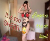 Hot Tattooed Alternative model See Through Lingerie try on haul from bd model hot vid