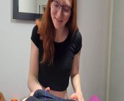 Shy redhead is brave enough for her first blowjob from first time virgin open