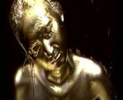 Gold Paint Girl from paint girl peeing