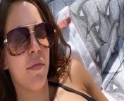 WWE - Charly Caruso sunbathing in a black bikini from charly caruso wwe