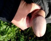 Bulge grabbing Uncut cock Pissing Slow motion Outdoors from banglaxxxn xxx coma bulge male