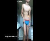 Barley Legal Young Twink Boy strips and gets naked for TikTok! from paki young 18 beautifull gay boy sexian village rape sex video