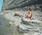Awesome kinky nudist girl in sunglasses sucks & rides a huge dildo in public beach - Sasha Bikeyeva from rajce idnes cz nudist girl 05