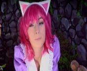 Annie | League Of Legends Cosplay | Spit drool from cosplay pk navel shot and stab
