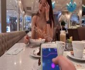My friend makes me orgasm so hard in a cafe by using remote control toy - Lust 2 from kbj 탱글다희