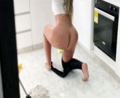 I spy my kinky stepmom while cleaning the kitchen from big ass spicy j