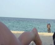I like watching Exhibitionist Wife Mrs Kiss tease Public Nude Beach Voyeur cocks till they cum! from nudist nature voyeur