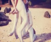 FURRY cat singsbians with Egyptian priestess Cleopatra on a wild beach from nastya naryshnaya cat goddess beach