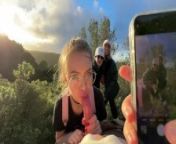 WTF?? PASSERERS CAUGHT US AND COME TO US DURING BLOWJOB from aunty public sex