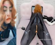 Black widow cosplay big butt girl sucking and fucking with her sex machine from marvel sex