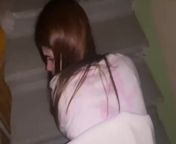 Picked up a schoolgirl on the street and fucked her in the entrance. from mallu call girl outdoor sex xxx vedio