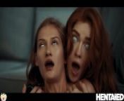 Hot redhead corrupted by Alien Parasite and fuck her hot blonde bestie from hentai 69