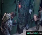 Army boys fucking in their free time from having first time glory hole experience