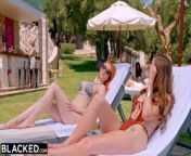 BLACKED Hot babes share BBC from redhead am
