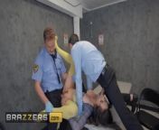 BRAZZERS - Two Security Agents Notice Scarlett Alexis&apos; Wet Pussy At The Airport & Take Care Of It from 12res