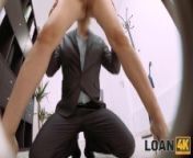 LOAN4K. Lady with hot round tits gets sum of money borrowed after sex from banga soma 3xx
